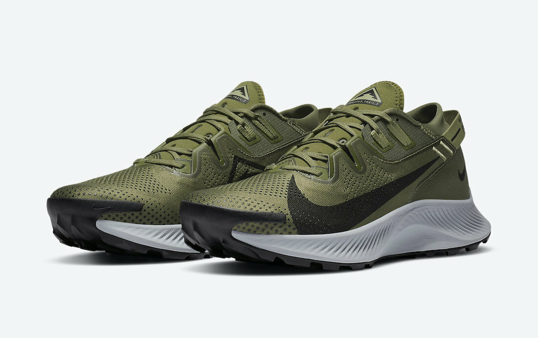 Nike Pegasus Trail 2 Running Shoes CK4305-201 ''Medium Olive'' US Men Size  9: купить с доставкой из США, цена 17 536 руб - (304140609975)